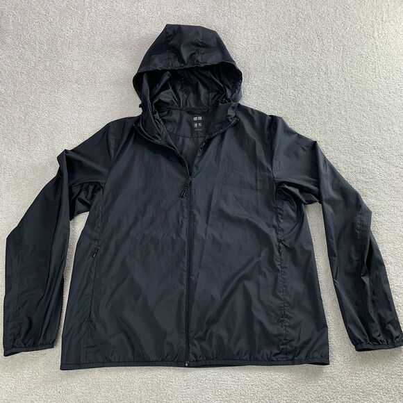 Uniqlo Jacket Womens Large Full Zip Hoodie Waterproof Lightweight UV Protection - Picture 2 of 10
